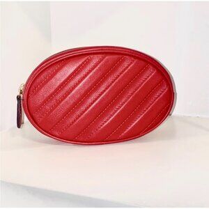 NEW Auxiliary Auxilliary Red Leather Belt Bag OS